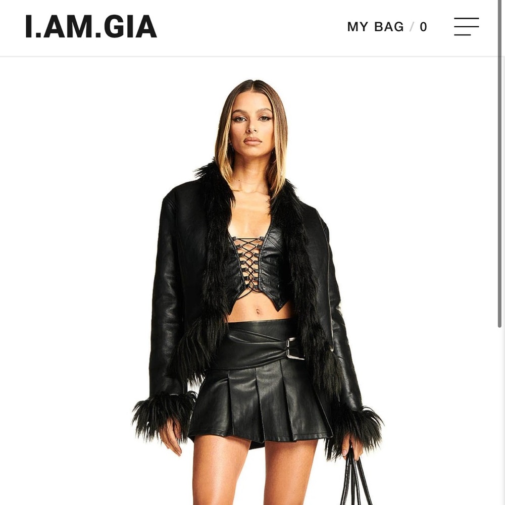 I.AM.GIA LETO JACKET faux fur and leather jacket
